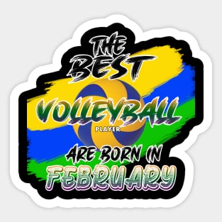 The Best Volleyball Player are Born in February Sticker